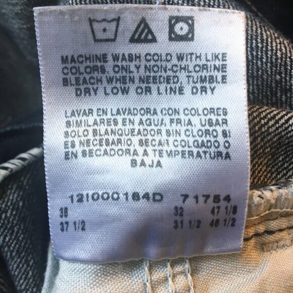 Lee Dungarees Vintage Slim Jeans Mens Size 36 Lightly Distressed Dark Wash - Picture 16 of 16